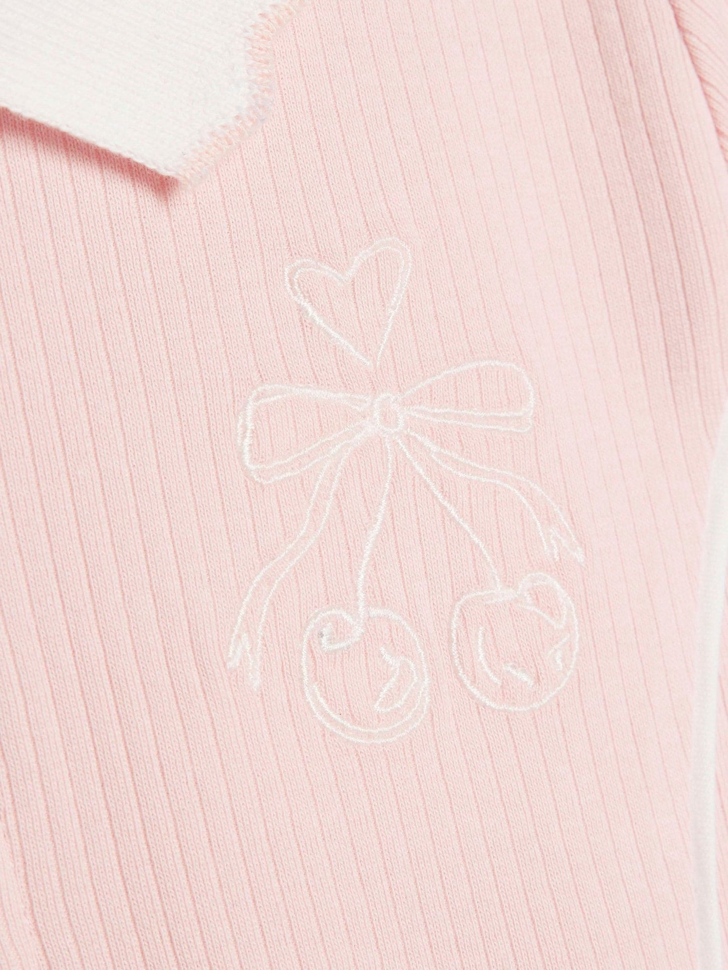 Dsiney Kidz - River Island Pink Polo Collar Jersey Dress image 4