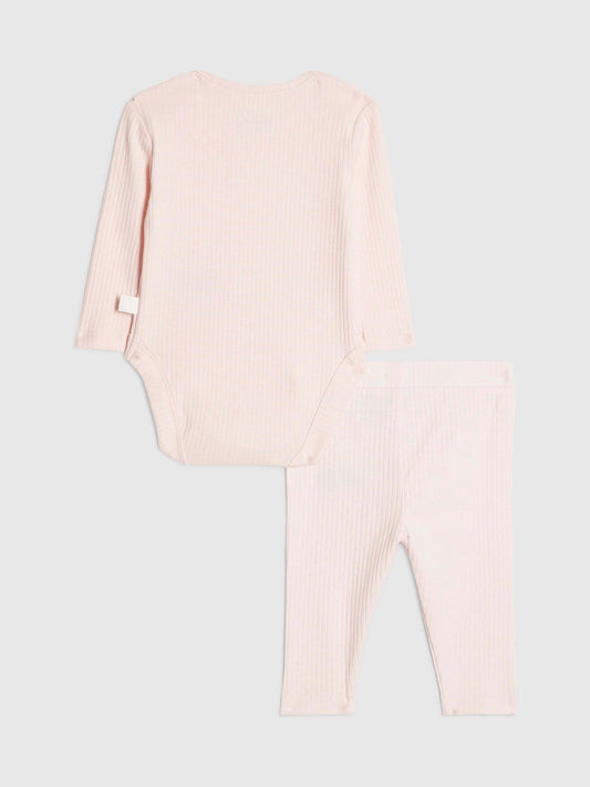 River Island Pink World Cup Bear Bodysuit & Legging Set image 2
