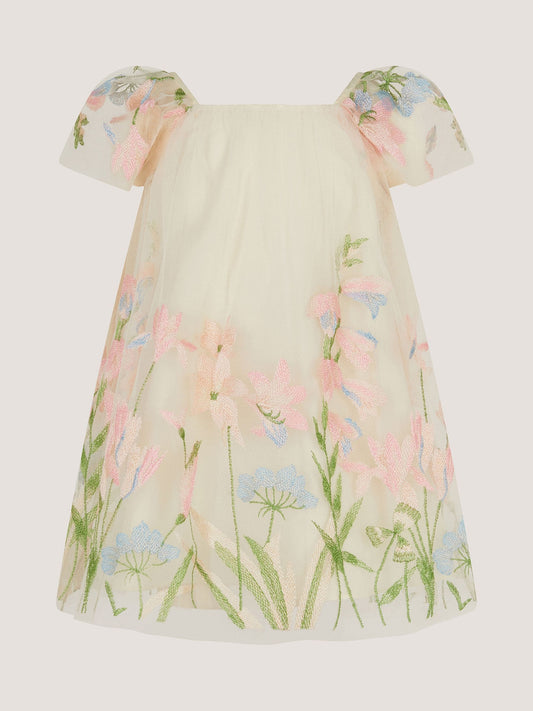 Dsiney Kidz - Monsoon White Baby Bryony Floral Embroidered Party Dress image 2