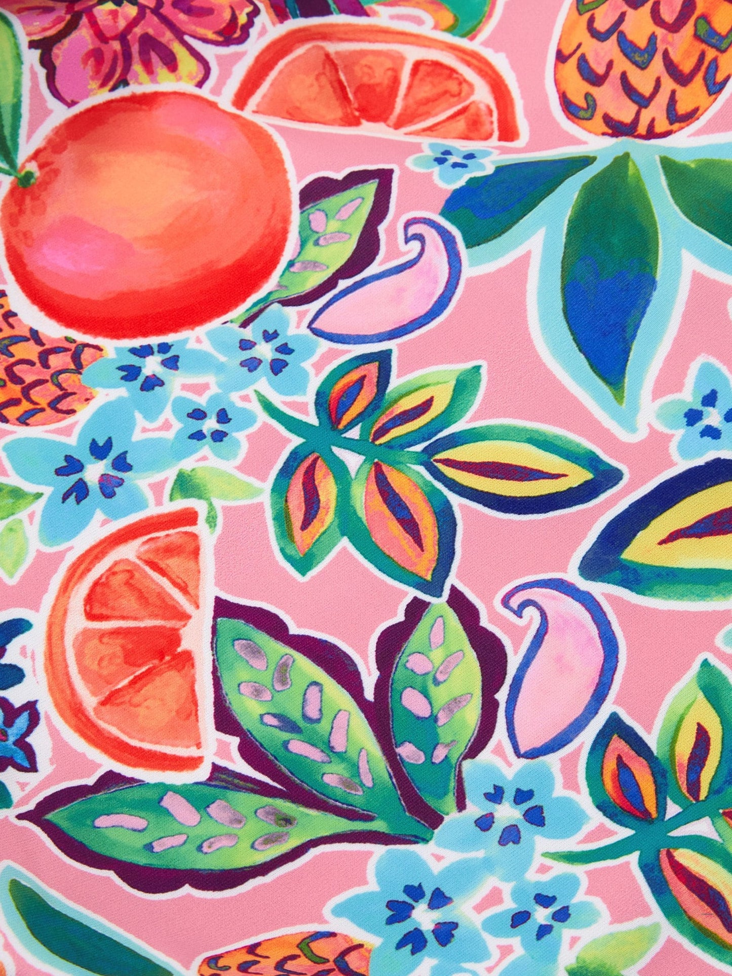 Monsoon Pink Fruit Print Asymmetrical Swimsuit image 3