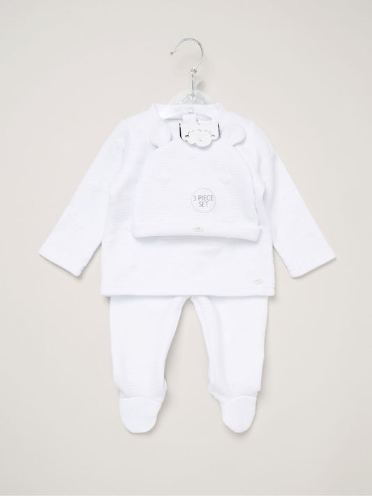 Rock-A-Bye Baby Boutique Baby Quilted Top, Trousers and Hat Set