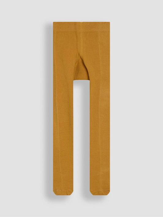 Dsiney Kidz - JoJo Maman Bébé Mustard Yellow Cotton Rich Plain Tights image 2