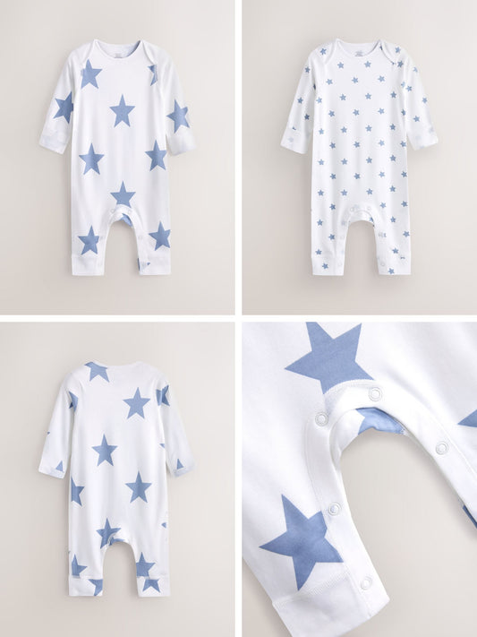 Blue Star Baby Kind To Skin Sleepsuits 2 Pack (0-2yrs) image 2