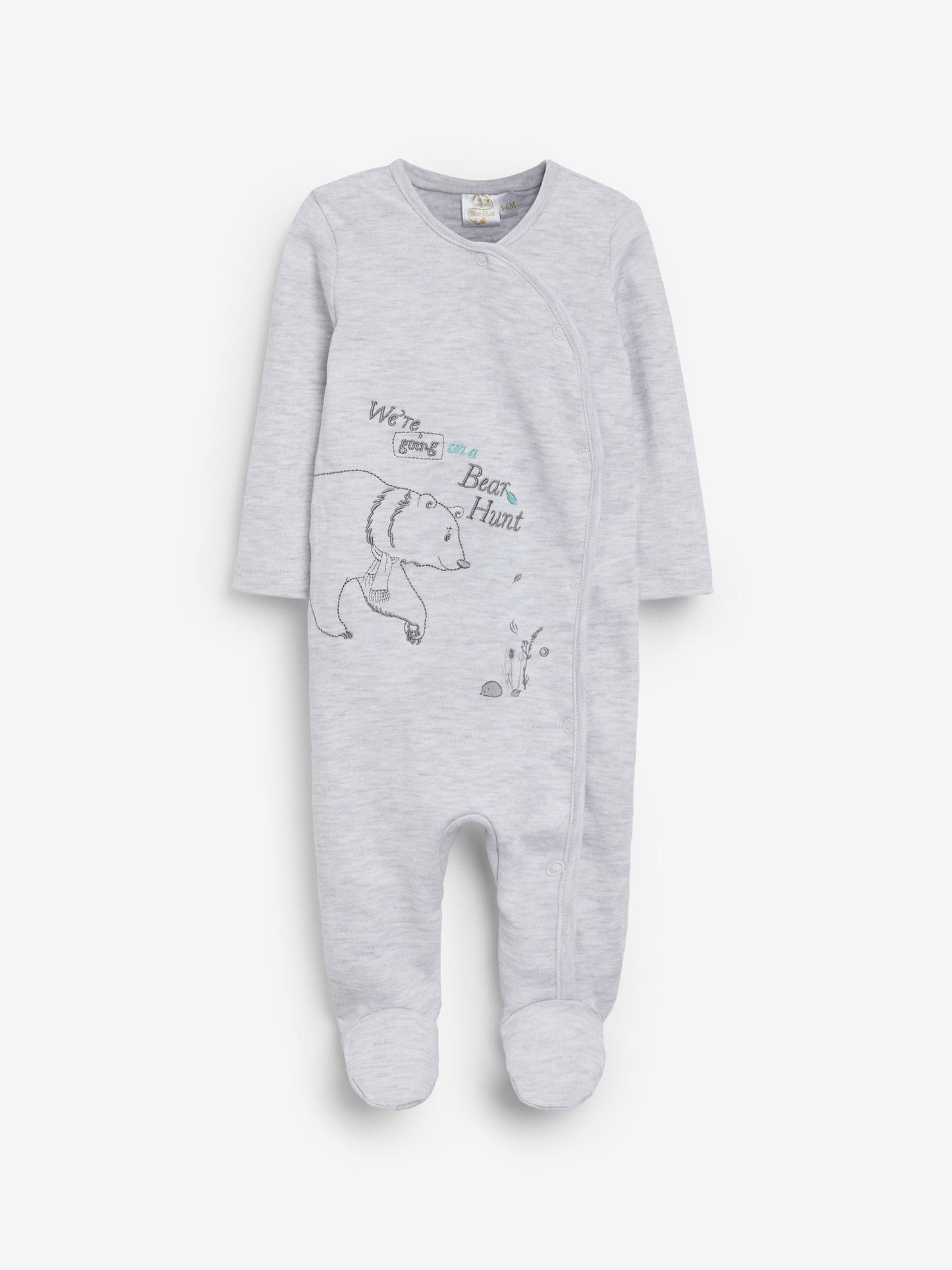 We're Going On A Bear Hunt Cream 100% Cotton Sleepsuit image 1