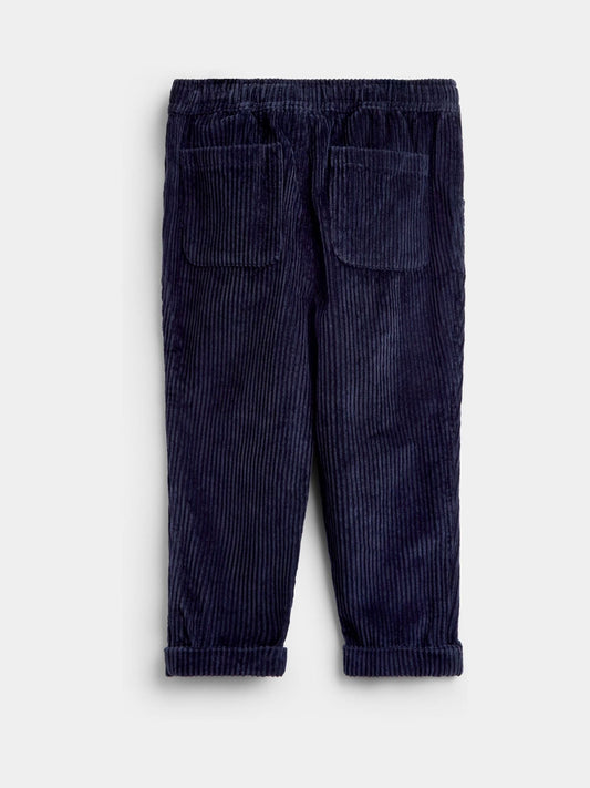Dsiney Kidz - JoJo Maman Bébé Navy Blue Cord Pull-Up Trousers image 2