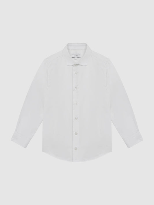 Reiss White Remote Junior Slim Fit Formal Shirt image 2