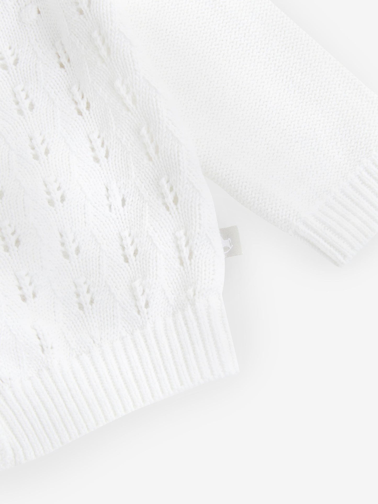 Dsiney Kidz - The Little Tailor White Pointelle 100% Cotton Cardigan image 5