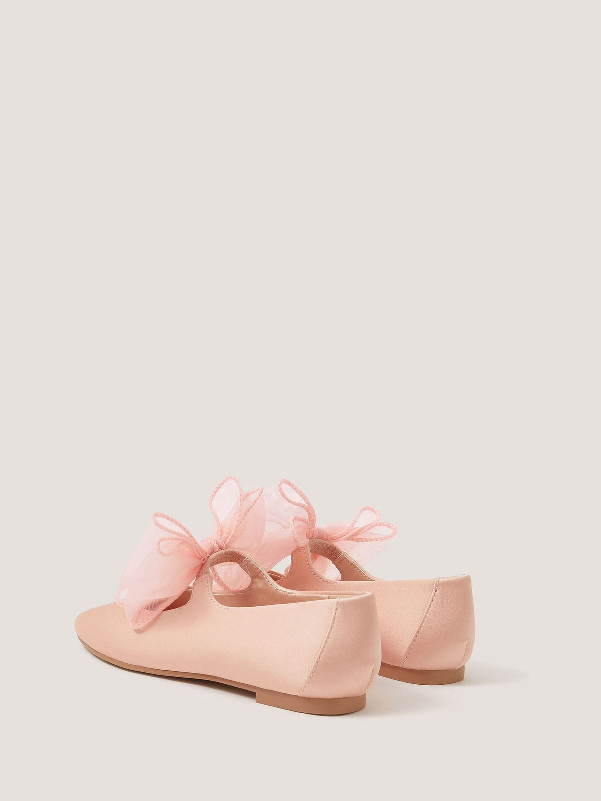 Monsoon Pink Organza Bow Ballet Flats image 3