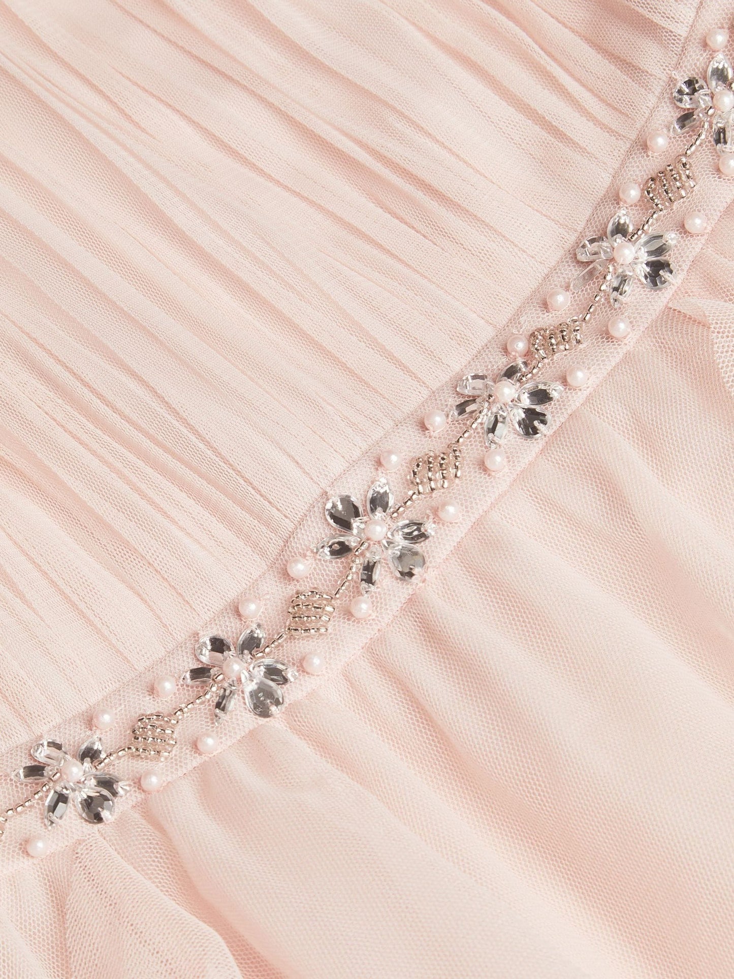 Monsoon Pink Pennie Embellished Ruffle Party Dress image 3