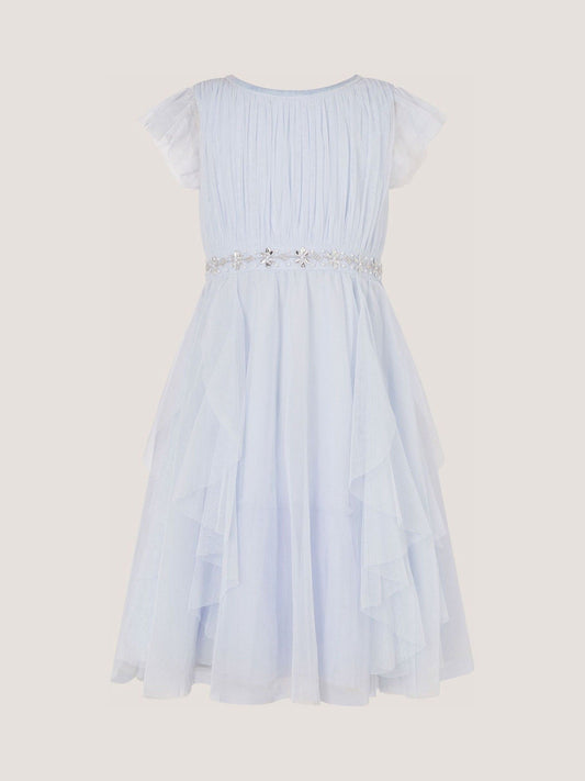 Dsiney Kidz - Monsoon Blue Pennie Embellished Ruffle Party Dress image 2