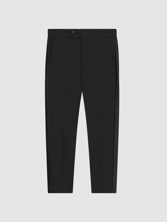 Reiss Black Knightsbridge 4-9 yrs Tuxedo Trousers image 2
