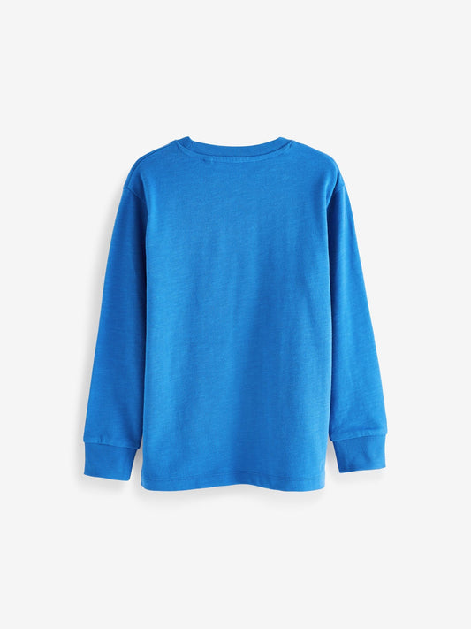 Blue Cobalt Regular Fit Long Sleeve Cosy T-Shirt (3-16yrs) image 2