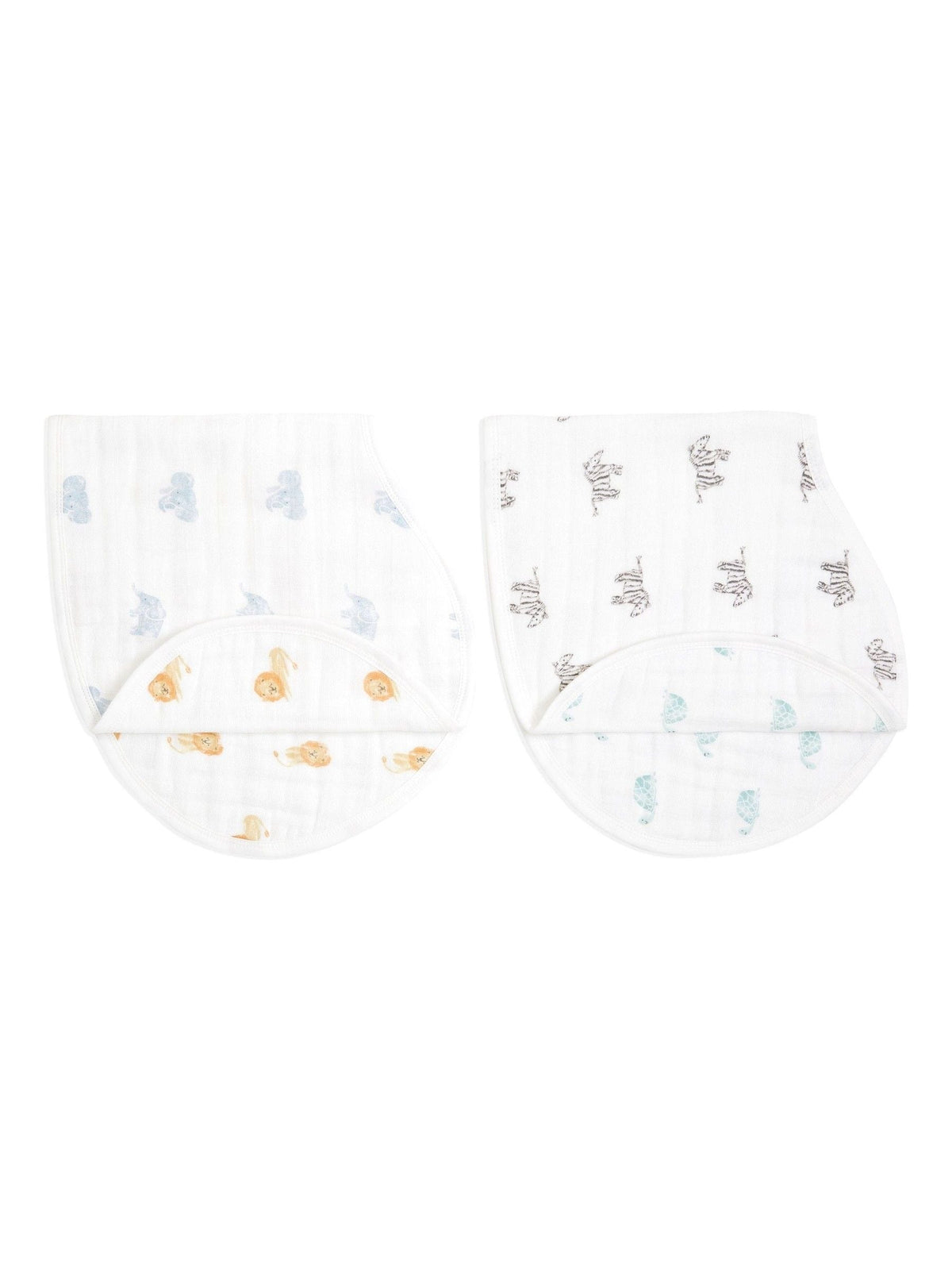 Dsiney Kidz - aden + anais White Cotton Muslin Burpy Bibs 2 Pack image 1