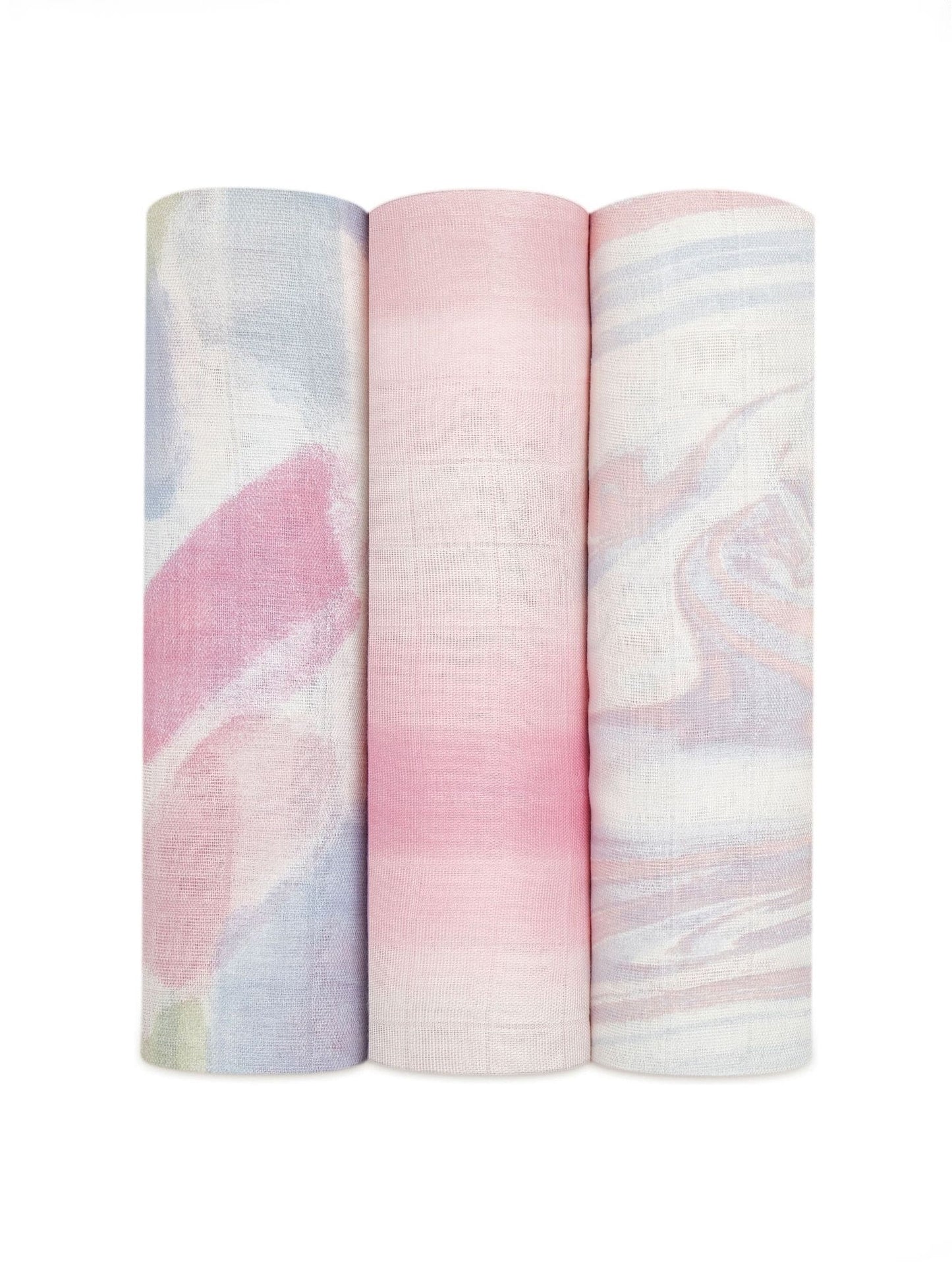 aden + anais Pink Large Silky Soft Muslin Blankets 3 Pack Florentine image 1