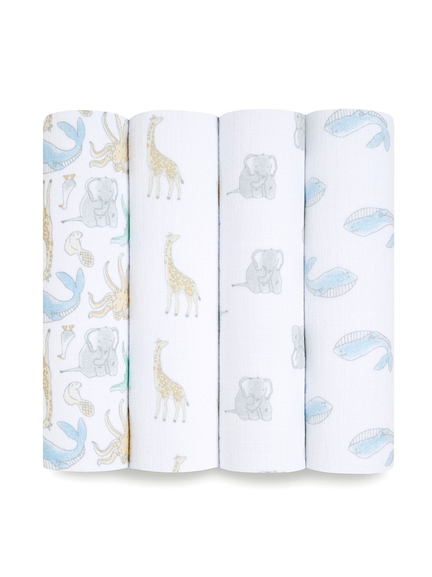 Aden & Anais Natural History Essentials Muslin Blankets 4 Pack image 1