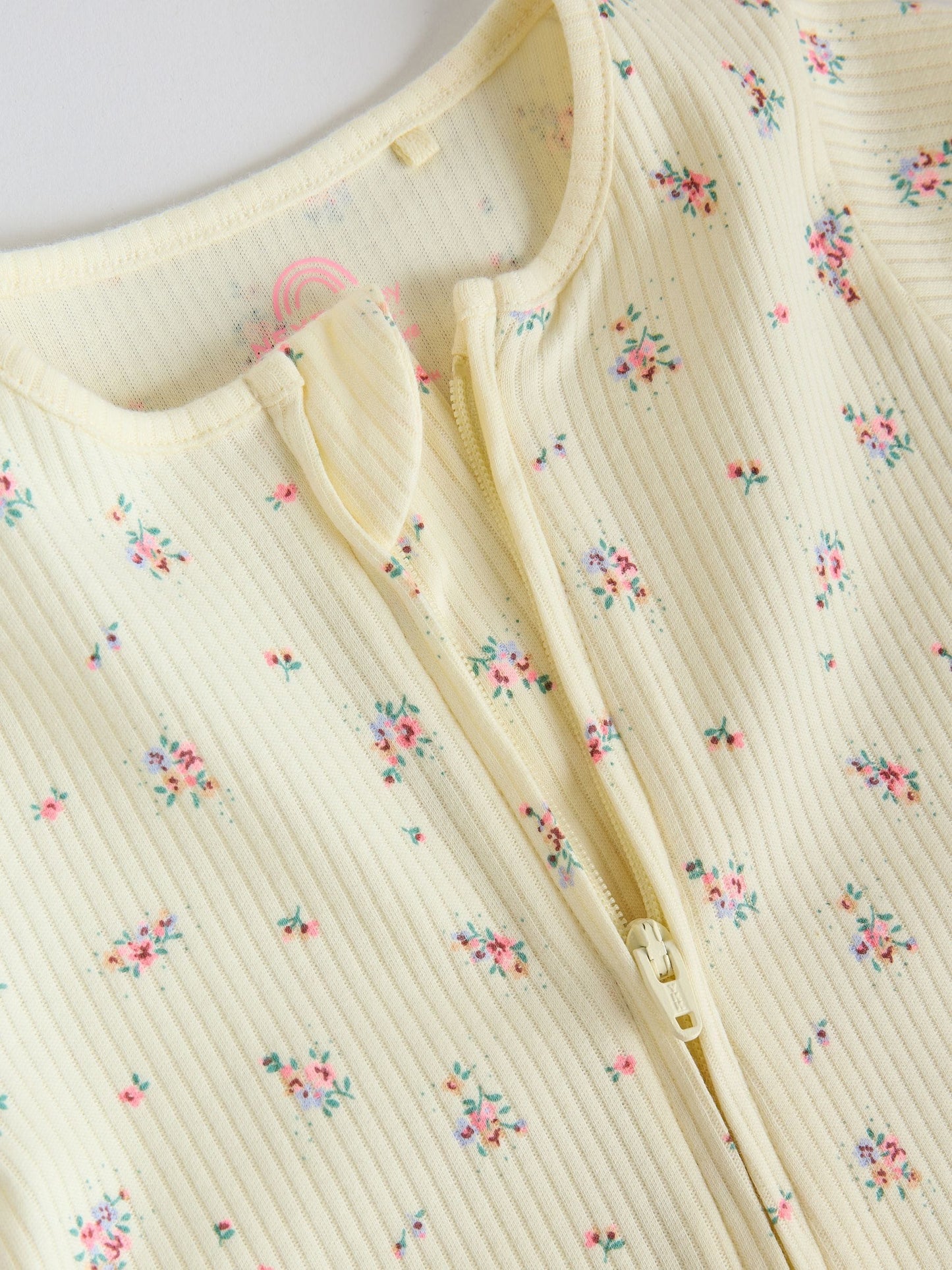 Pink/Yellow Two Way Zip Baby Rompers 3 Pack (0mths-3yrs) image 9