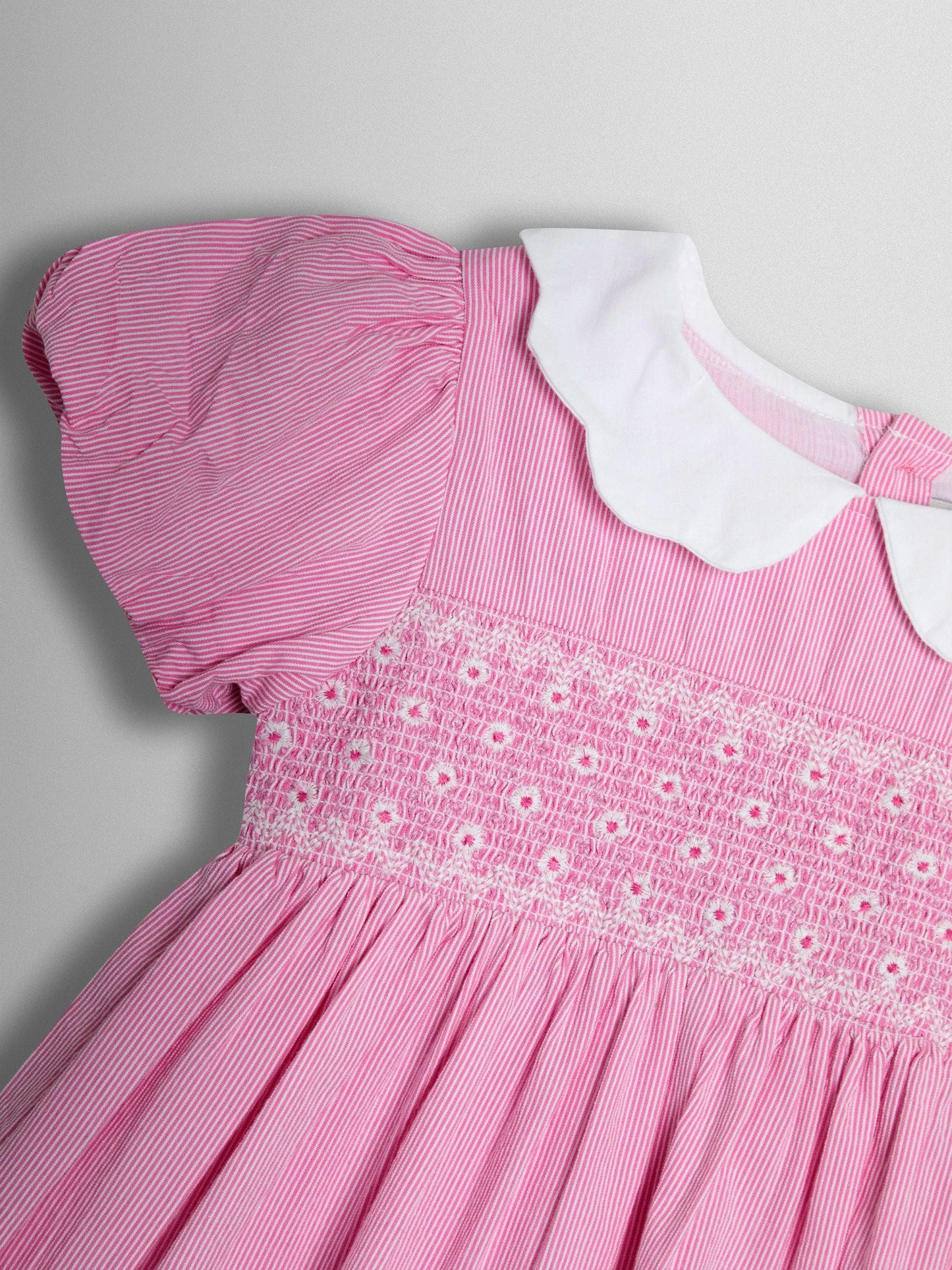 JoJo Maman Bébé Pink Bud Floral Smocked Party Dress image 5