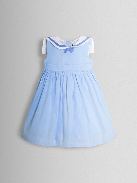 Dsiney Kidz - JoJo Maman Bébé Blue Sailor Stripe Party Dress image 2