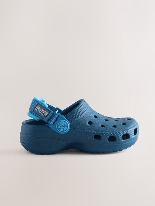 Navy Blue Tape Strap Clogs image 2