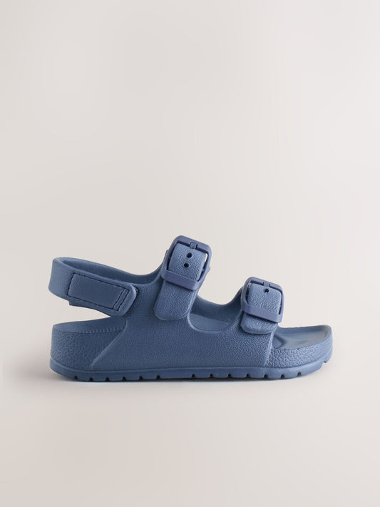 Navy Double Buckle Ankle Strap EVA Sandals image 2