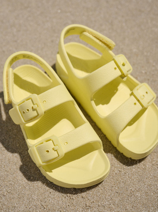 Yellow Double Buckle Ankle Strap EVA Sandals image 2
