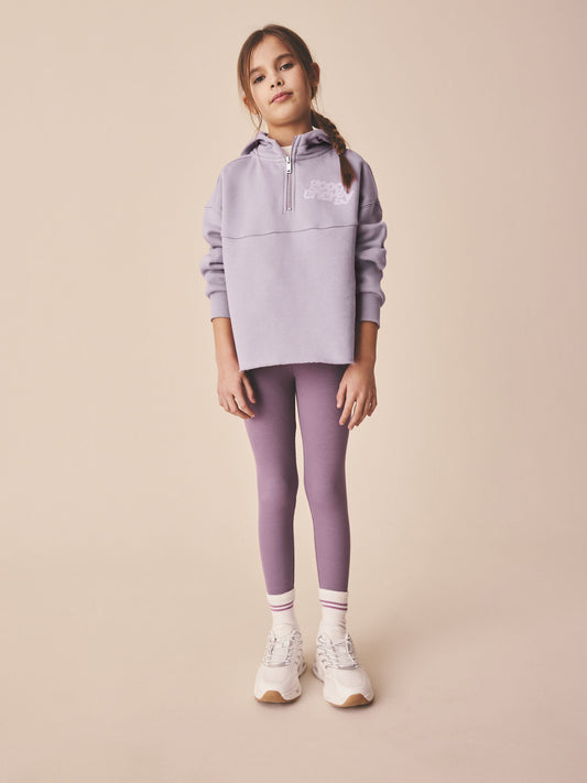 Dsiney Kidz - Dusky Purple Slogan Hoodie And Leggings Set (3-16yrs) image 2