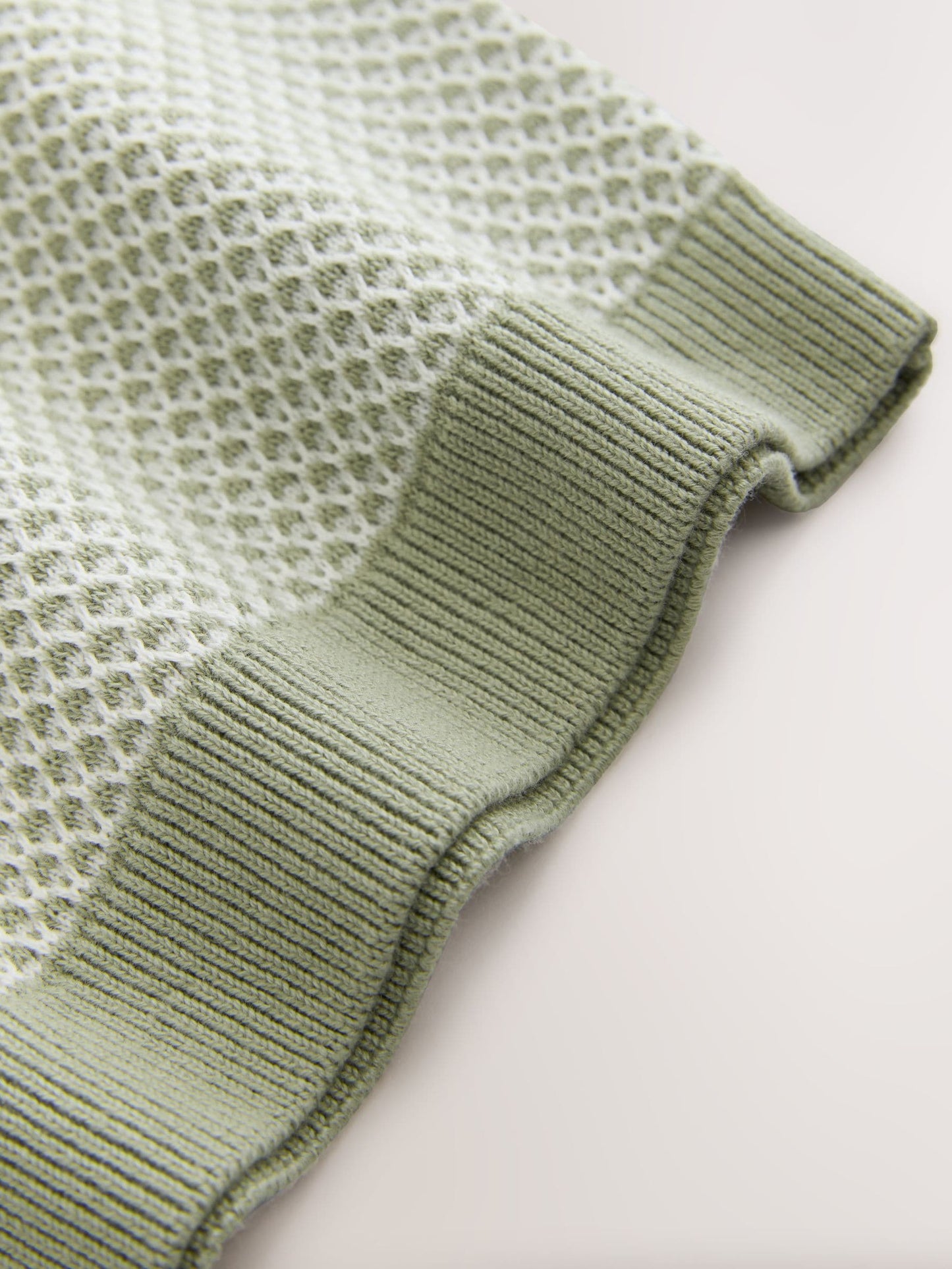 Dsiney Kidz - Green Textured Popper Neck Knitted Polo Shirt (3-16yrs) image 4
