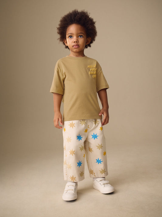 Brown Slogan Short Sleeve Small Graphic T-Shirt (3mths-8yrs) image 2