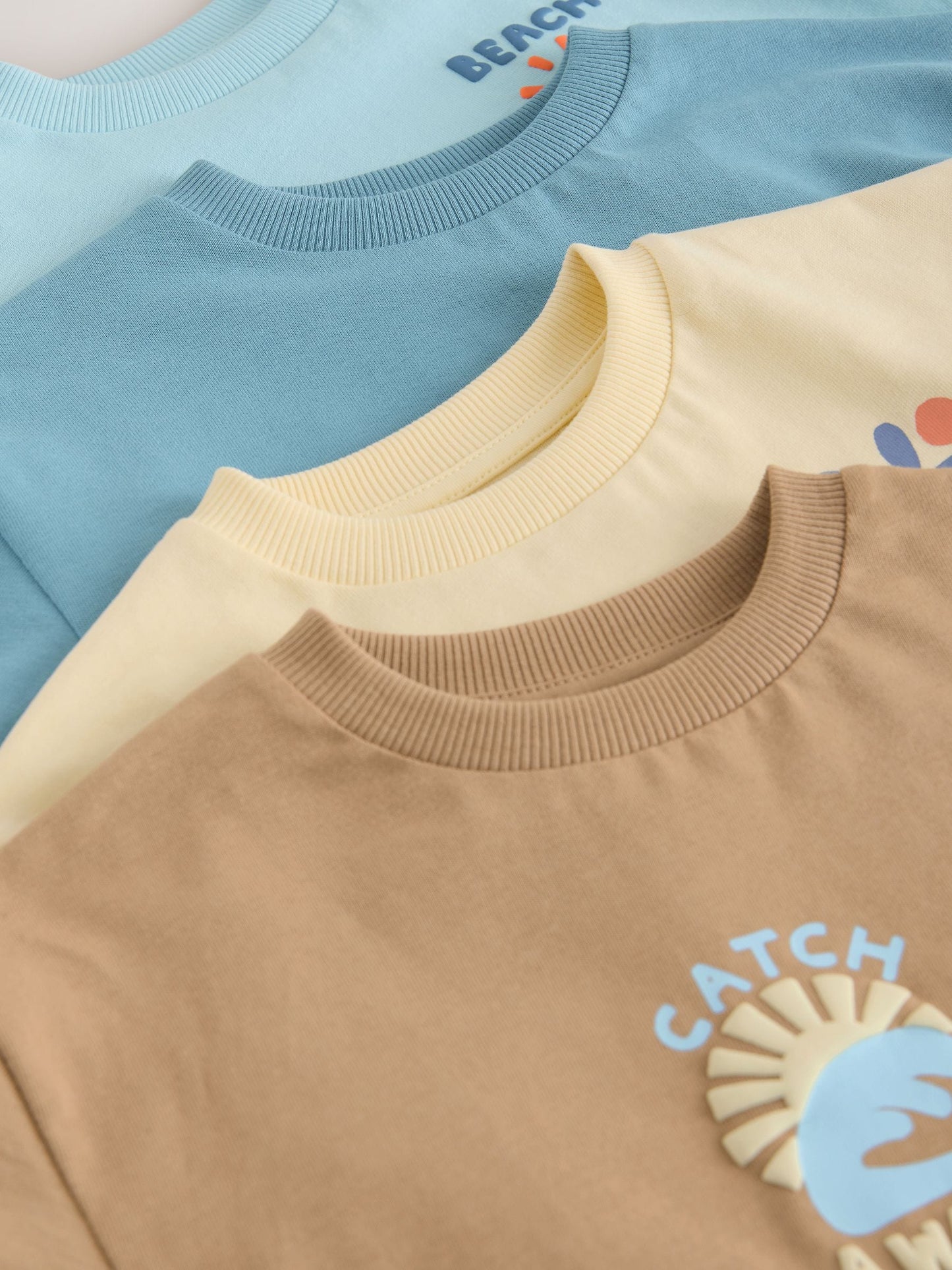 Dsiney Kidz - Blue/Yellow Surf Short Sleeve Graphic T-Shirts 4 Pack (3mths-7yrs) image 8