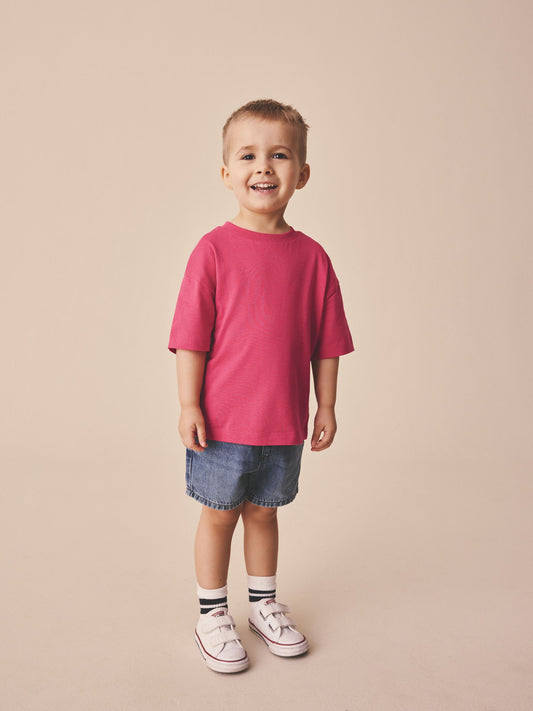 Pink Short Sleeve Plain T-Shirt (3mths-7yrs) image 2