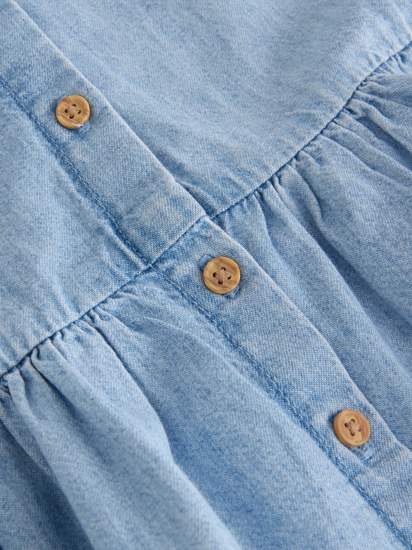 Blue Denim Short Sleeve Cotton Dress (3mths-8yrs) image 8