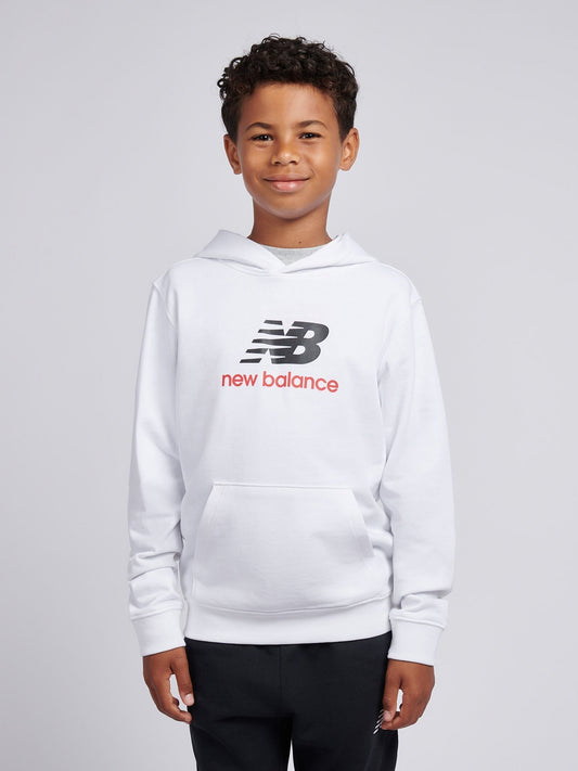 Disney Kidz - New Balance White Stacked Logo Hoodie image 1