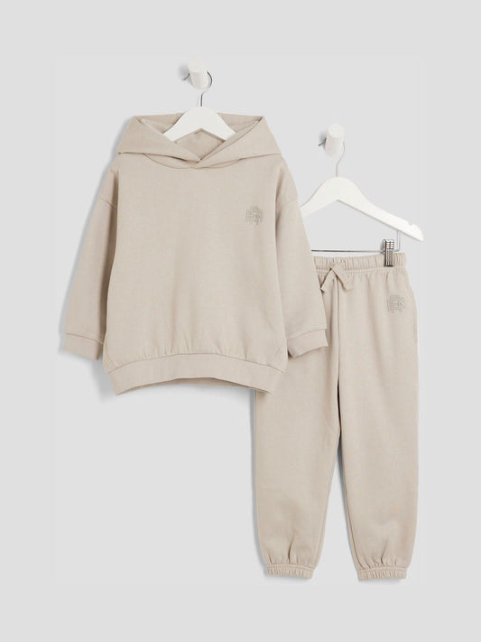 River Island Natural Essentials Hoodie & Joggers Set