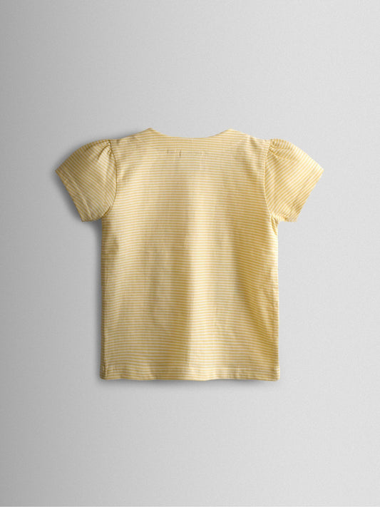 Dsiney Kidz - JoJo Maman Bébé Light Yellow Duck Appliqué Pet In Pocket T-Shirt image 2