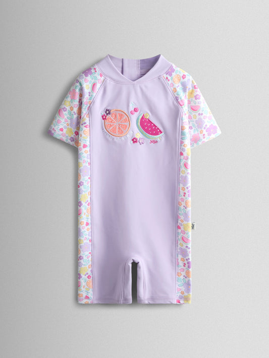 Dsiney Kidz - JoJo Maman Bébé Lilac Fruit UV Sunsafe Suit image 2