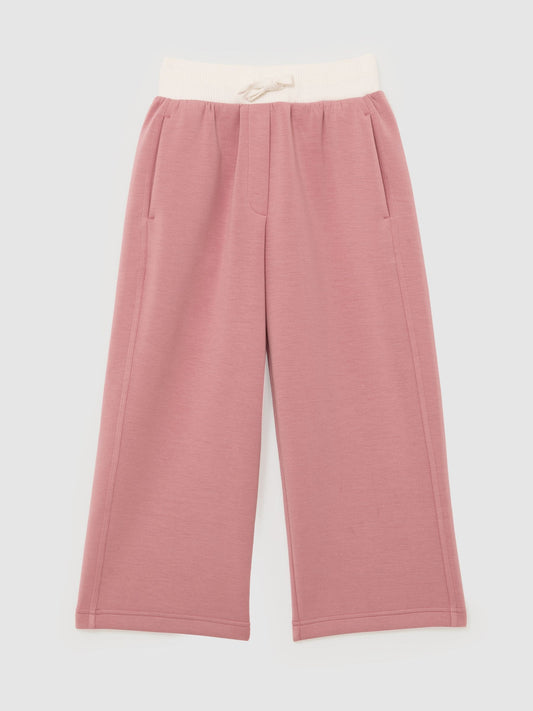 Reiss Rose Laney 3-9 yrs Wide-Leg Interlock Drawstring Joggers image 2