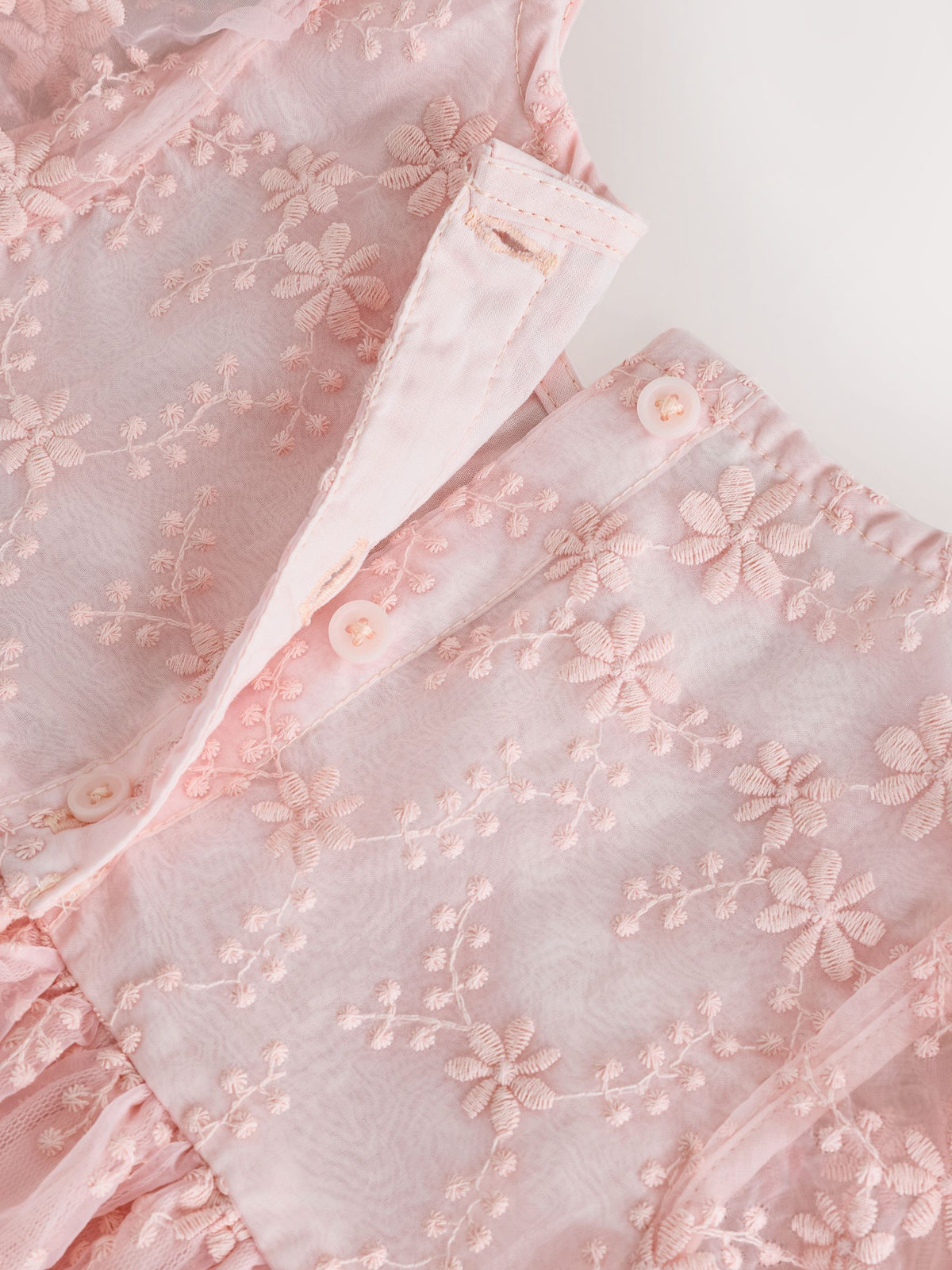 Dsiney Kidz - Pastel Pink Embroidered Prom Dress (3mths-8yrs) image 9