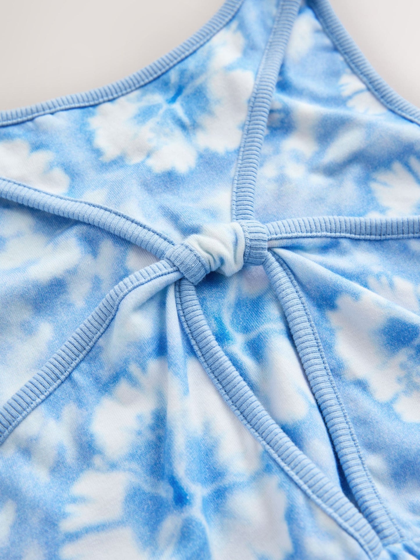 Blue Tie-Dye Twist Back Summer Dress (3-16yrs) image 7