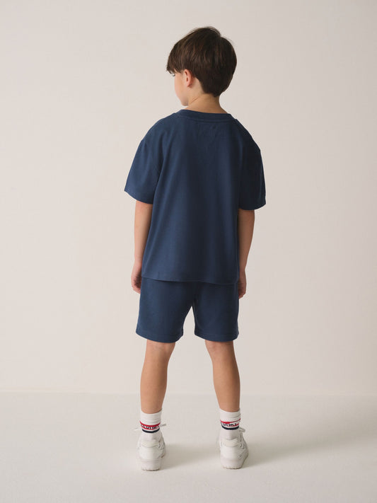 Superdry Navy T-Shirt and Shorts Set image 2