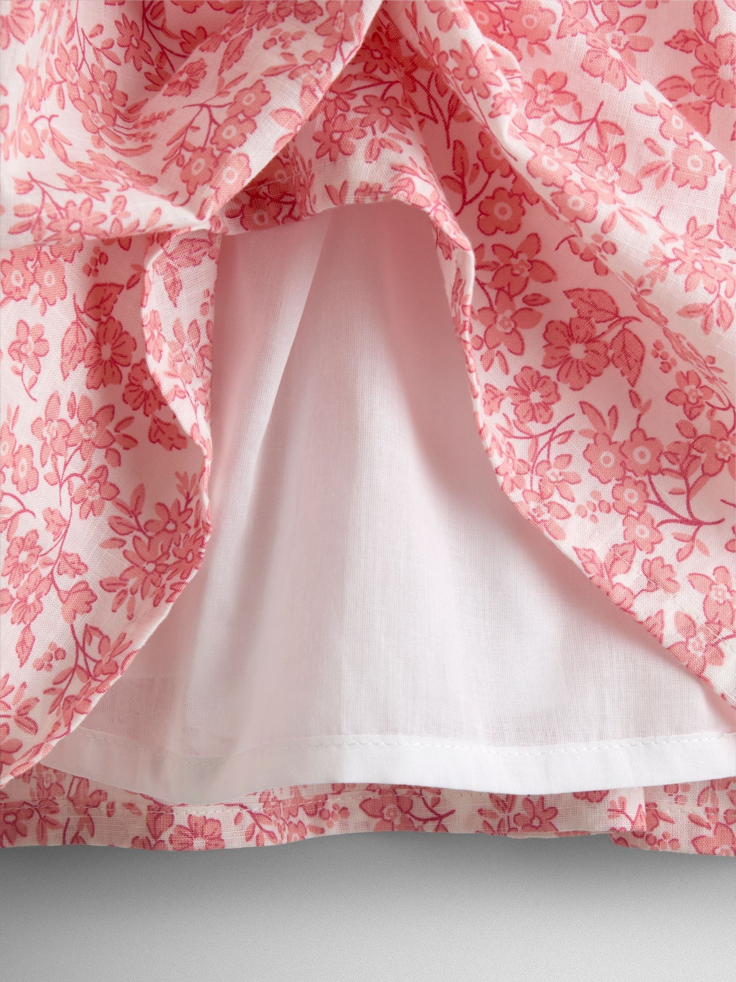 JoJo Maman Bébé Light Pink Garden Floral Smocked Woven Dress image 8