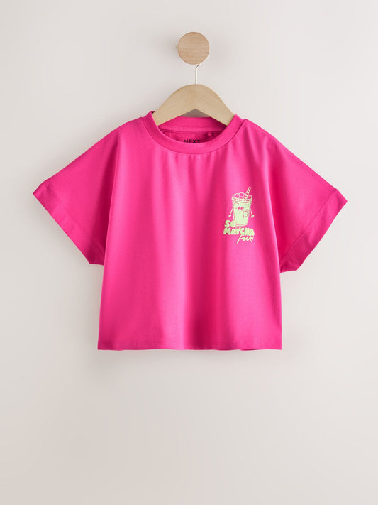 Dsiney Kidz - Pink/Green Boxy Graphic T-Shirts 3 Pack (3-16yrs) image 2