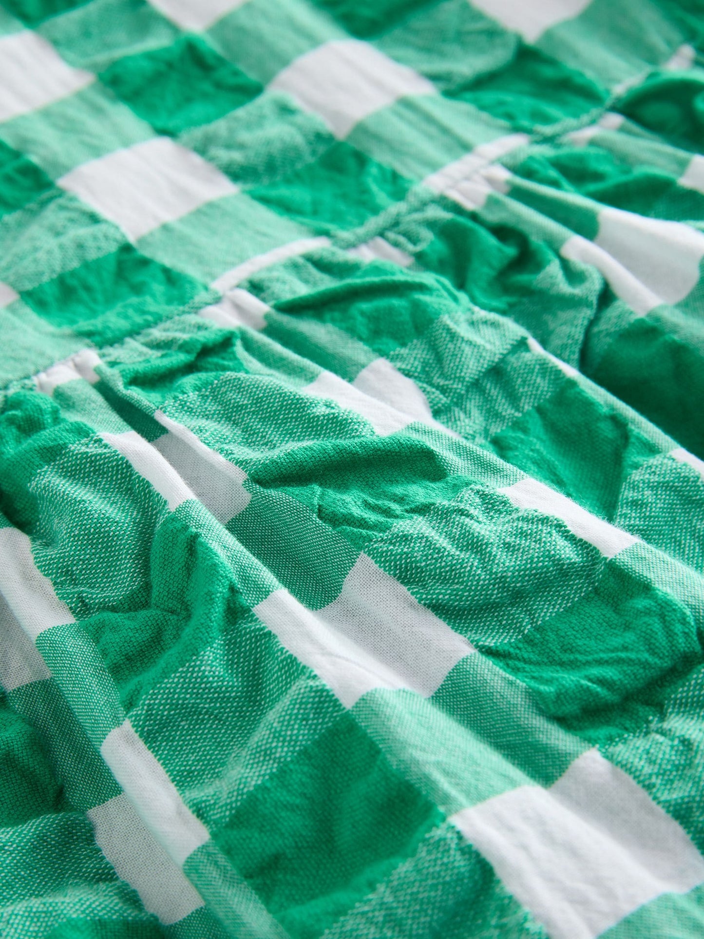Green Check Ric Rac Frill Sleeve Dress (3mths-8yrs) image 9