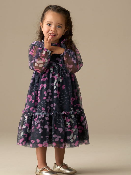 Angel & Rocket Blue Cara Print Mesh Dress image 2