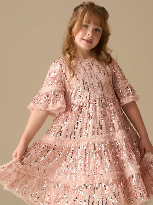 Dsiney Kidz - Angel & Rocket Pink Penny Sequin Dress image 2