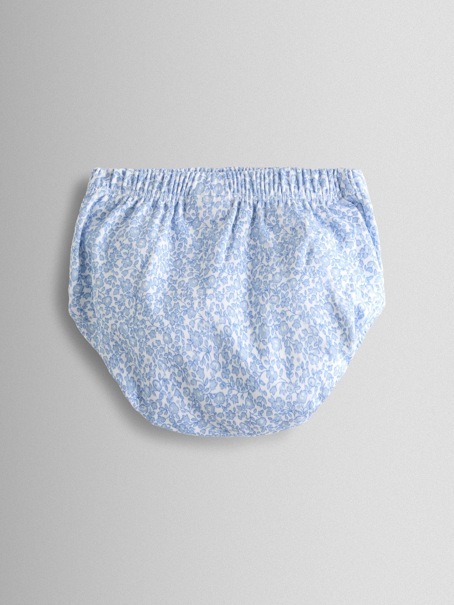 JoJo Maman Bébé Blue Ditsy Floral Collared Smocked Baby Dress image 5