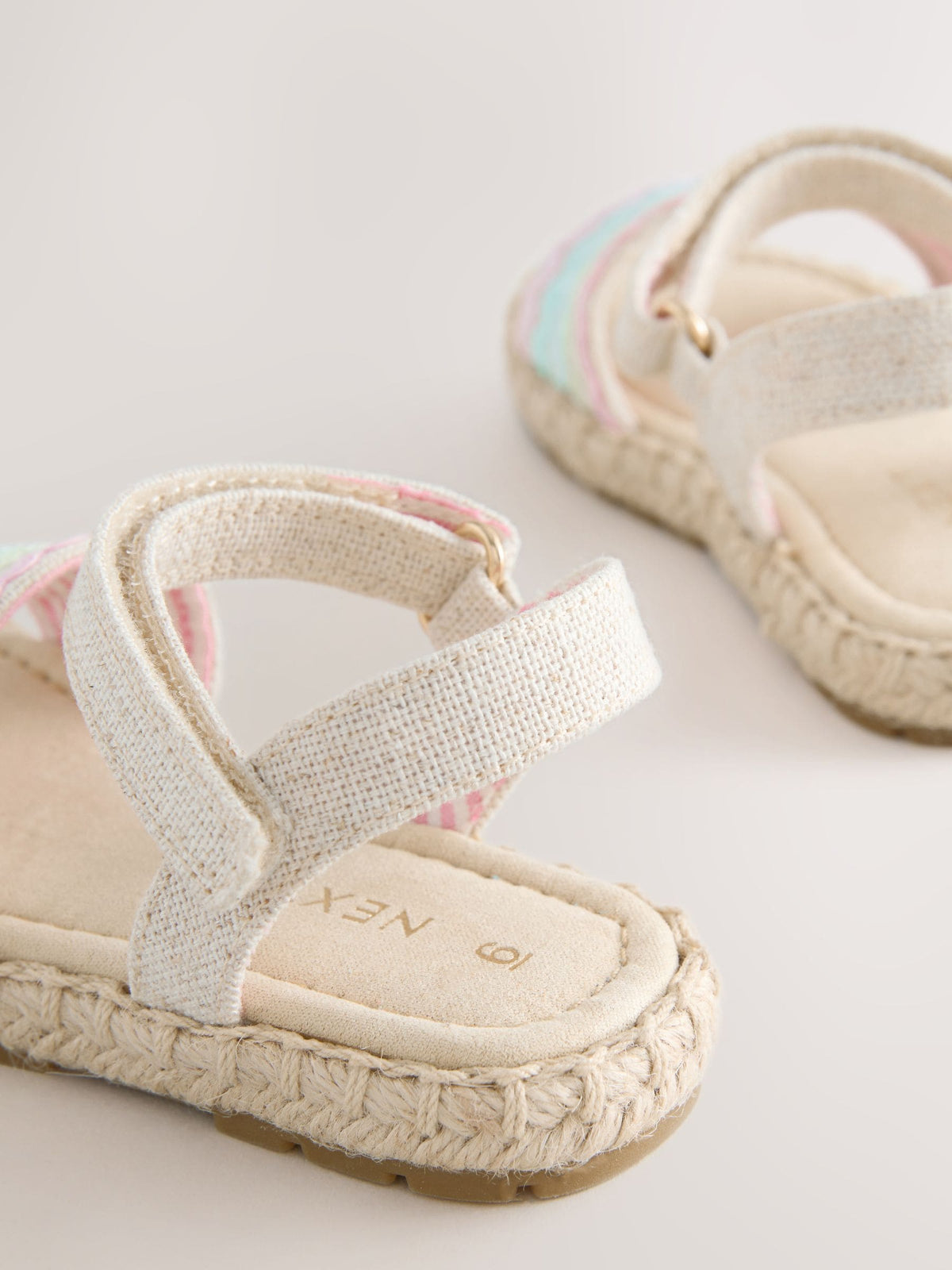 Multi Pastel Ankle Strap Sandals with Touch Fastening image 8