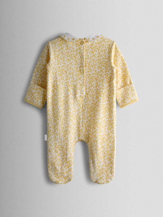 JoJo Maman Bébé Yellow Pretty Appliqué Sleepsuit image 2