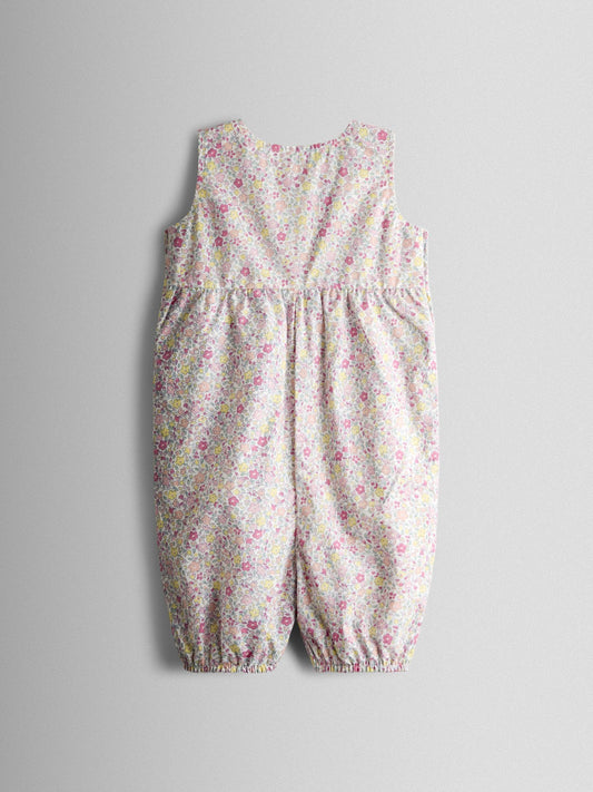 JoJo Maman Bébé Pink Pocket Ditsy Floral Dungaree image 2