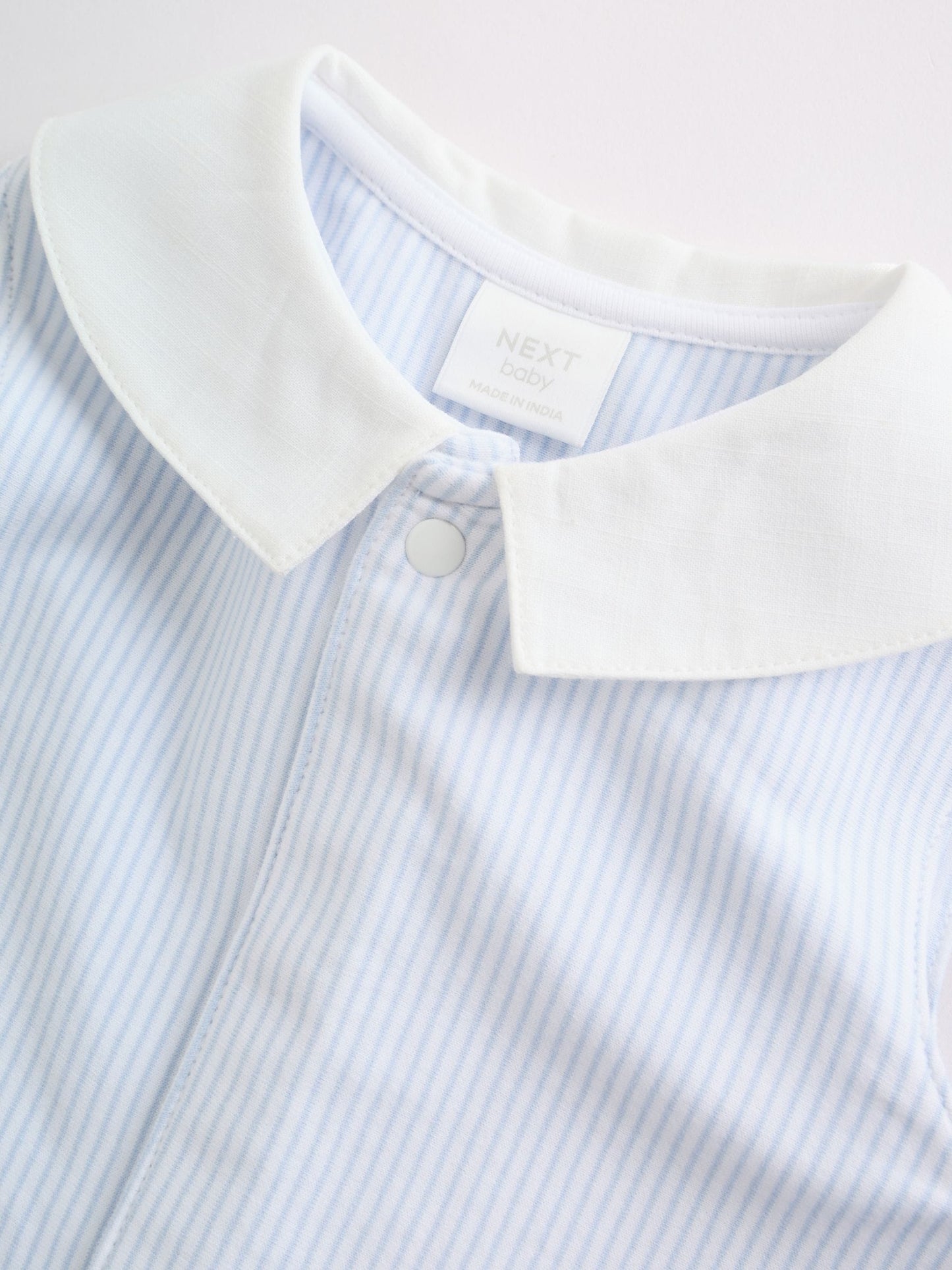 Blue Smart Collar Vest Jersey Baby Rompers 2 Pack image 9
