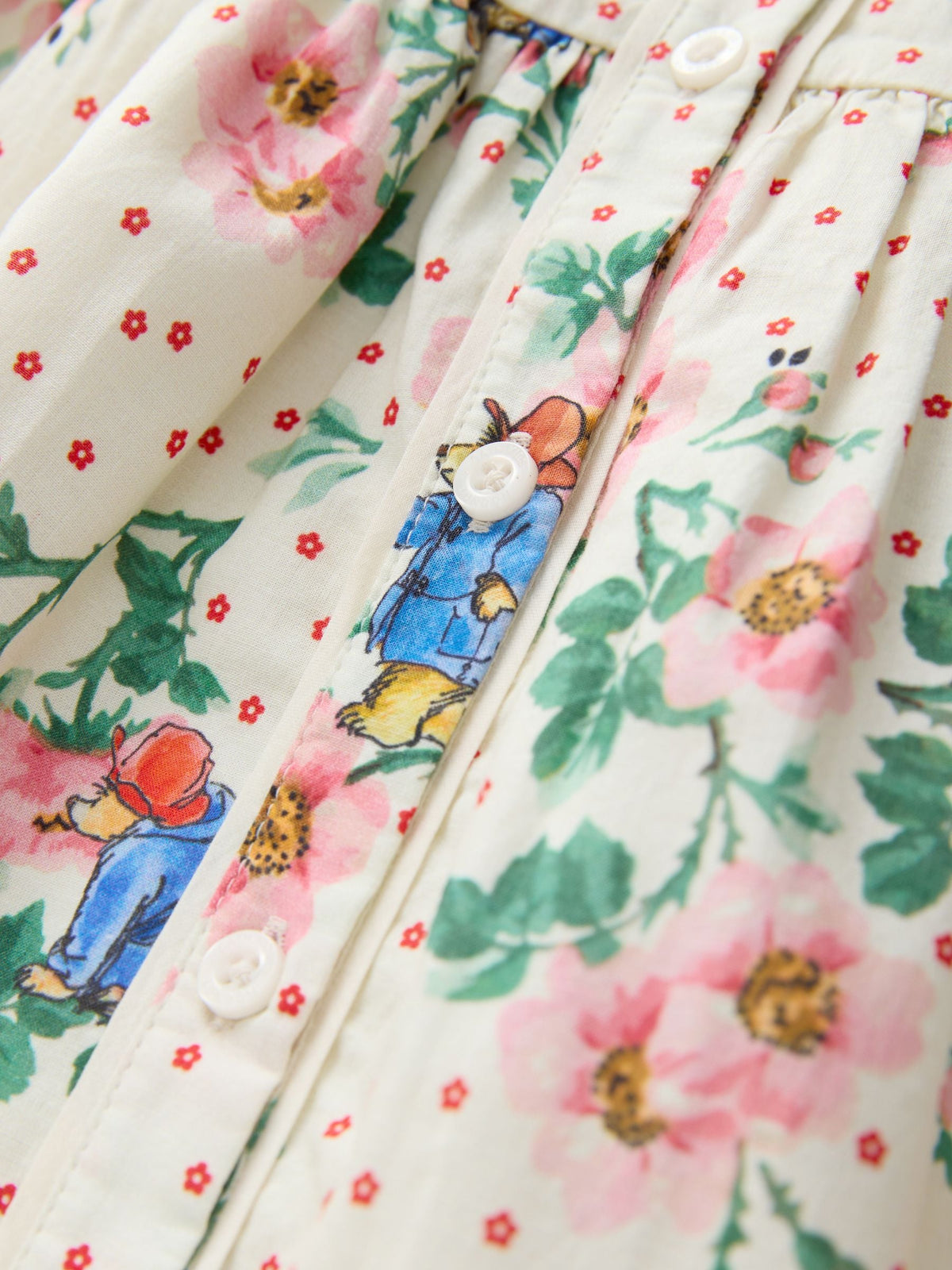 Dsiney Kidz - Ivory Floral Cath Kidston Paddington Cotton Collar Dress (3mths-8yrs) (3mths-8yrs) image 10